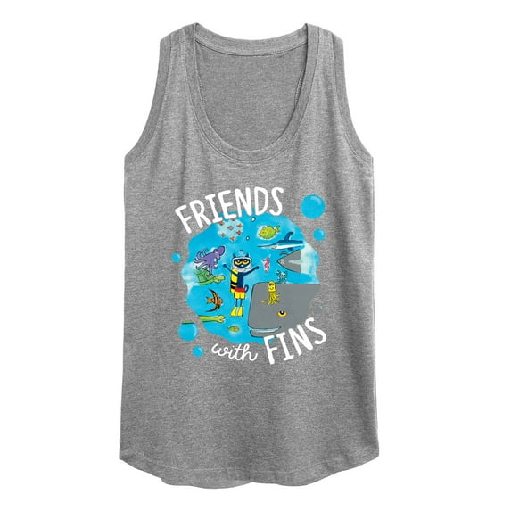 Pete The Cat - Friends With Fins - Women's Racerback Tank Top