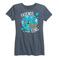 thumbnail image 1 of Pete The Cat - Friends With Fins - Women's Short Sleeve Graphic T-Shirt, 1 of 6