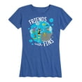 thumbnail image 1 of Pete The Cat - Friends With Fins - Women's Short Sleeve Graphic T-Shirt, 1 of 6