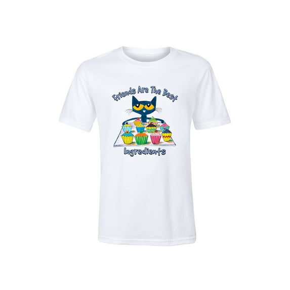 Pete The Cat - Friends are the Best Ingredients - Youth Short Sleeve Graphic T-Shirt - XL