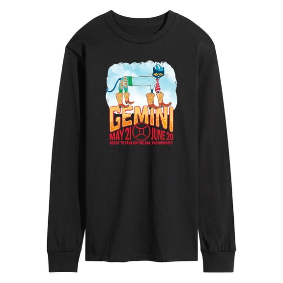 Pete The Cat - Gemini - Men's Long Sleeve Graphic T-Shirt