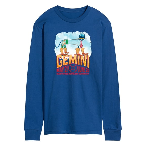 Pete The Cat - Gemini - Men's Long Sleeve Graphic T-Shirt