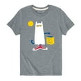 thumbnail image 1 of Pete The Cat - Ghost Trick Or Treat Graphic - Youth Short Sleeve Graphic T-Shirt, 1 of 5