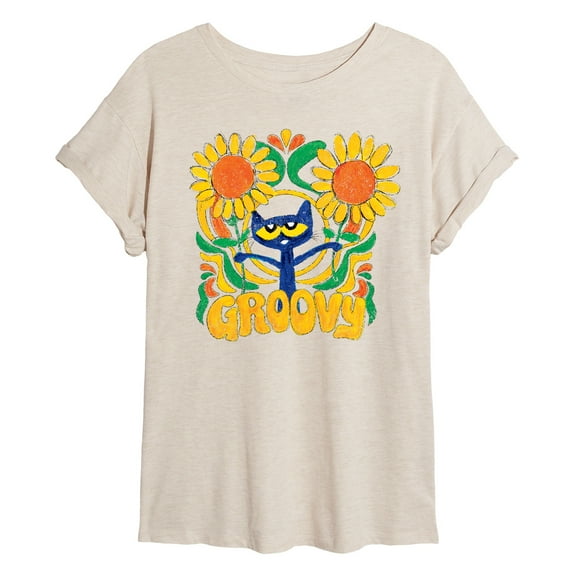 Pete The Cat - Groovy Frame - Women's Oversized Graphic T-Shirt