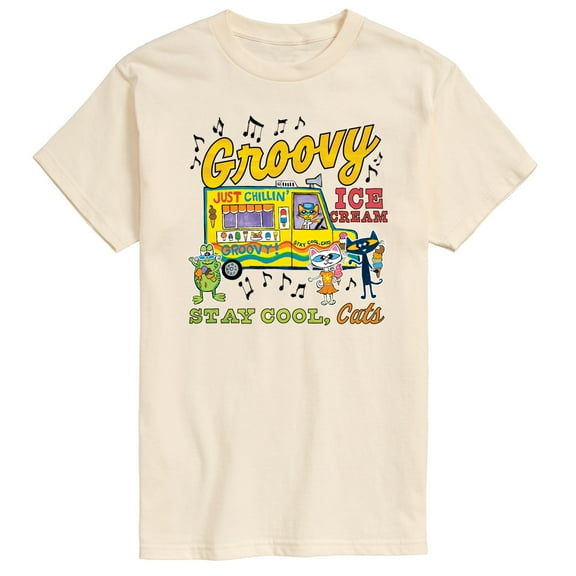 Pete The Cat - Groovy Ice Cream Truck - Men's Short Sleeve Graphic T-Shirt