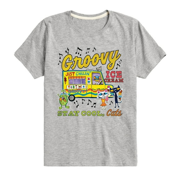 Pete The Cat - Groovy Ice Cream Truck - Toddler And Youth Short Sleeve Graphic