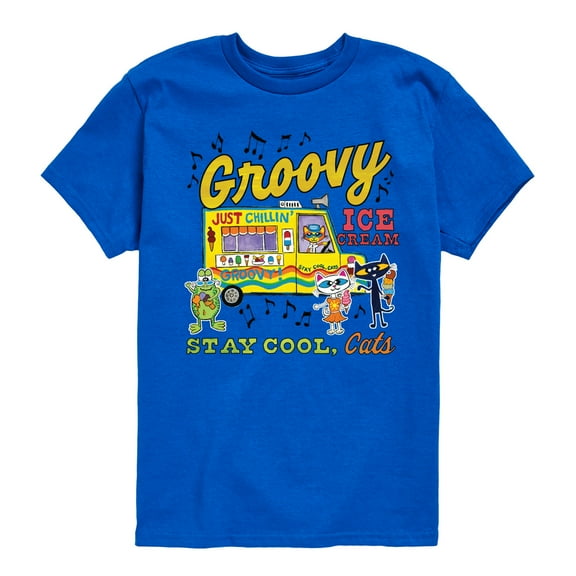 Pete The Cat - Groovy Ice Cream Truck - Toddler And Youth Short Sleeve Graphic