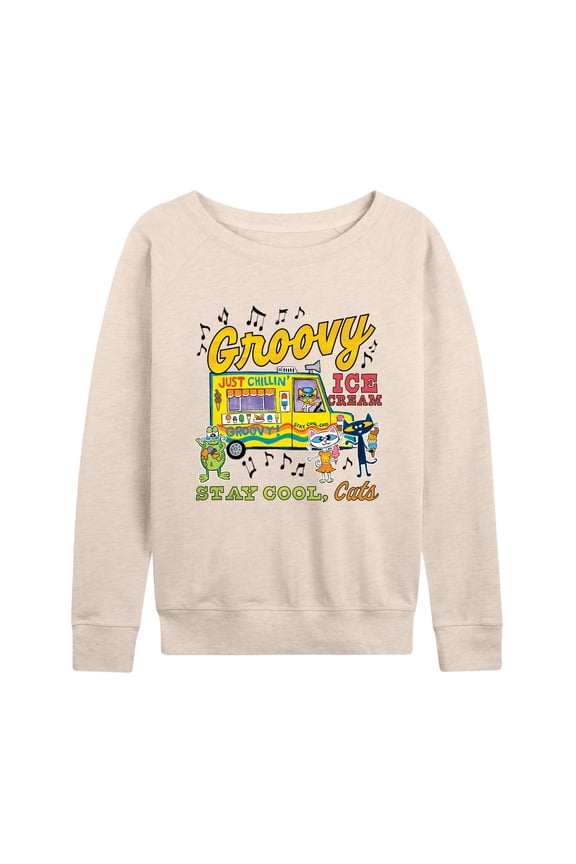 - Groovy Ice Cream Truck - Women's French Terry Long Sleeve Shirt