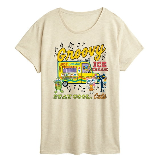 Pete The Cat - Groovy Ice Cream Truck - Women's Short Sleeve Graphic T-Shirt