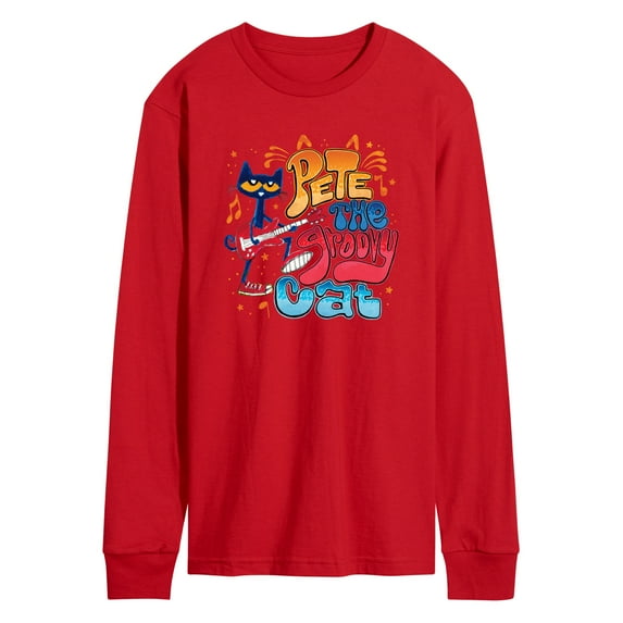 Pete The Cat - Groovy Poster - Men's Long Sleeve Graphic T-Shirt
