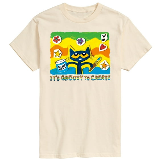 Pete The Cat - Groovy To Create - Men's Short Sleeve Graphic T-Shirt