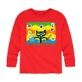 thumbnail image 1 of Pete The Cat - Groovy To Create - Toddler And Youth Long Sleeve Graphic T-Shirt, 1 of 6