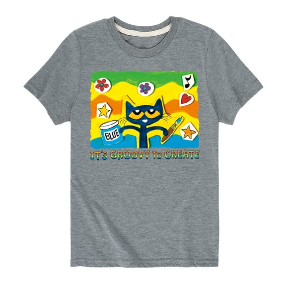 Pete The Cat - Groovy To Create - Toddler And Youth Short Sleeve Graphic T-Shirt