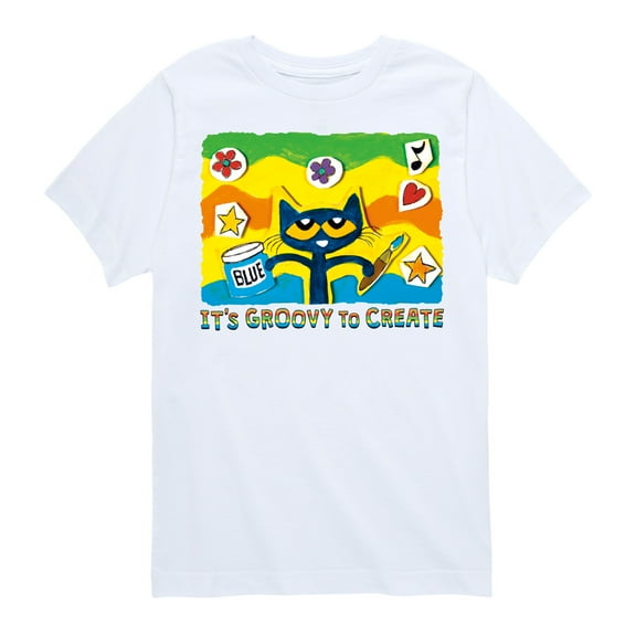 Pete The Cat - Groovy To Create - Toddler And Youth Short Sleeve Graphic T-Shirt