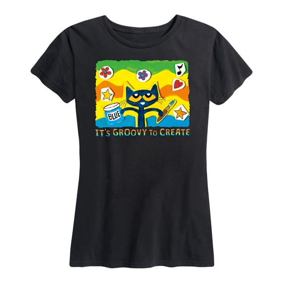 Pete The Cat - Groovy To Create - Women's Short Sleeve Graphic T-Shirt
