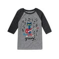 thumbnail image 1 of Pete The Cat - Groovy - Youth Raglan, 1 of 5