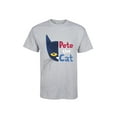 thumbnail image 1 of Pete The Cat - Half Face W Text - Men's Short Sleeve Graphic T-Shirt, 1 of 5