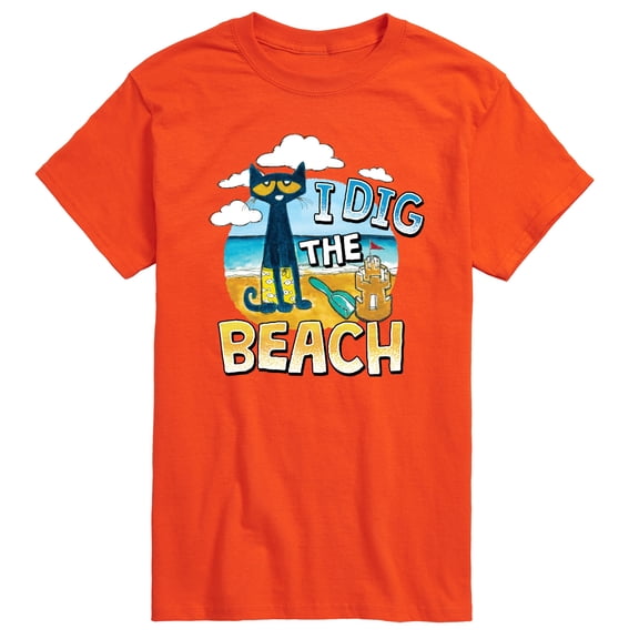 Pete The Cat - I Dig The Beach - Men's Short Sleeve Graphic T-Shirt
