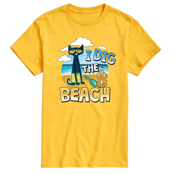 Pete The Cat - I Dig The Beach - Men's Short Sleeve Graphic T-Shirt