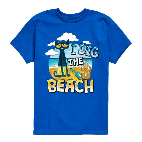 Pete The Cat - I Dig The Beach - Toddler And Youth Short Sleeve Graphic