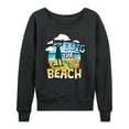 thumbnail image 1 of Pete The Cat - I Dig The Beach - Women's French Terry Long Sleeve Shirt, 1 of 5