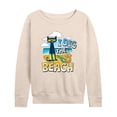 thumbnail image 1 of Pete The Cat - I Dig The Beach - Women's French Terry Long Sleeve Shirt, 1 of 5