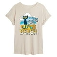 thumbnail image 1 of Pete The Cat - I Dig The Beach - Women's Oversized Graphic T-Shirt, 1 of 5