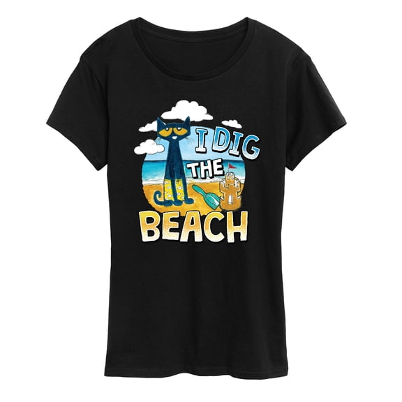 Pete The Cat - I Dig The Beach - Women's Short Sleeve Graphic T-Shirt