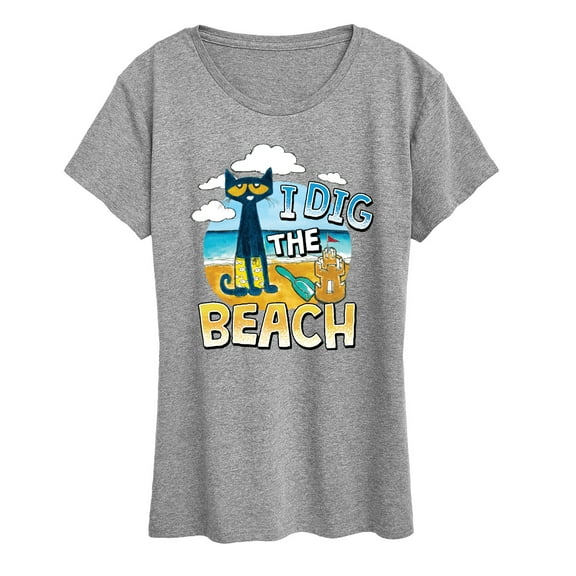 Pete The Cat - I Dig The Beach - Women's Short Sleeve Graphic T-Shirt