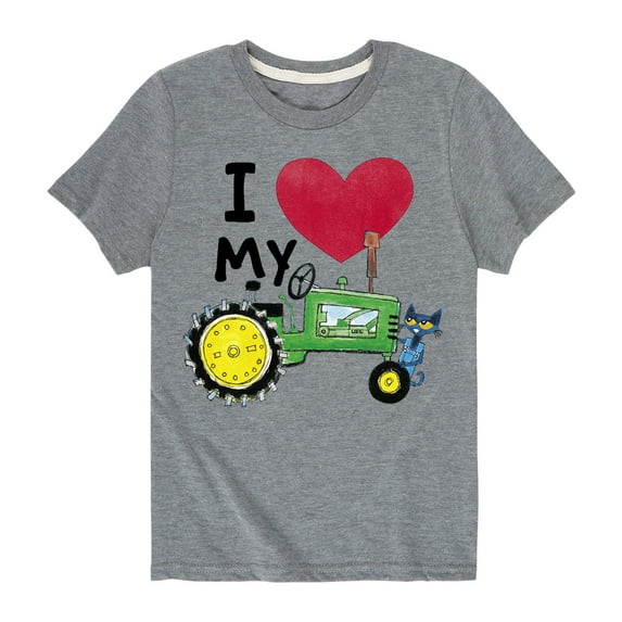 Pete The Cat - I Love My Tractor - Youth Short Sleeve Graphic T-Shirt