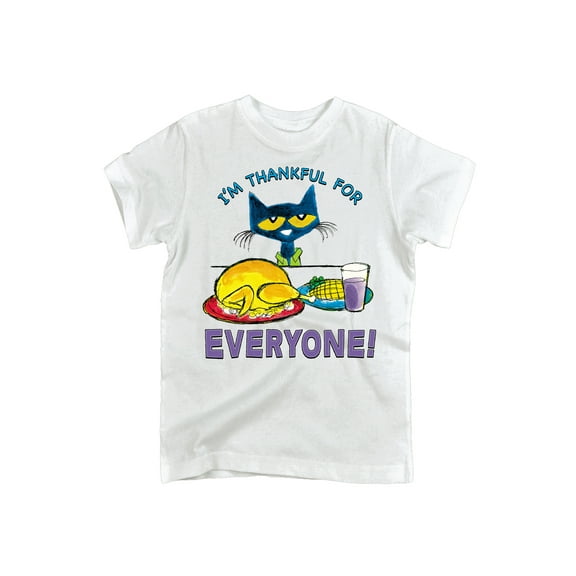 Pete The Cat - I'm Thankful For Everyone! - Toddler Short Sleeve Graphic T-Shirt
