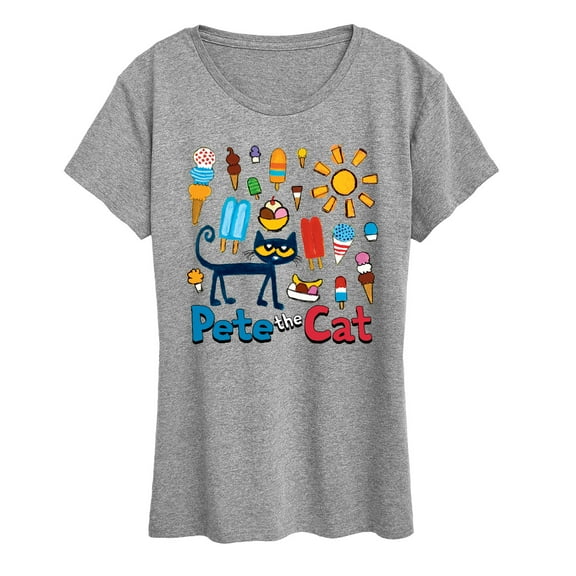 Pete The Cat - Ice Cream Grid  - Women's Short Sleeve Graphic T-Shirt