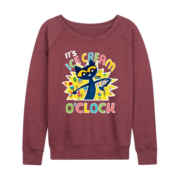 Pete The Cat - Icecream Oclock - Women's French Terry Long Sleeve Shirt