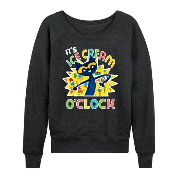 Pete The Cat - Icecream Oclock - Women's French Terry Long Sleeve Shirt