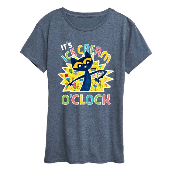 Pete The Cat - Icecream Oclock  - Women's Short Sleeve Graphic T-Shirt