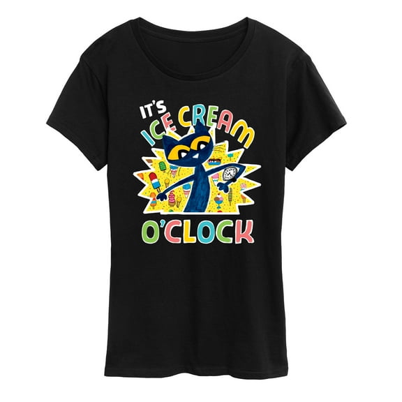 Pete The Cat - Icecream Oclock - Women's Short Sleeve Graphic T-Shirt