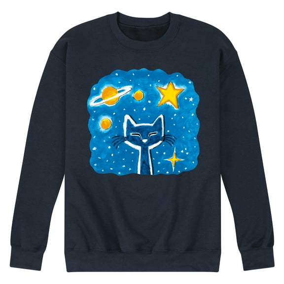 Pete The Cat - Imagination Space Dream - Men's Crew Neck Fleece Pullover