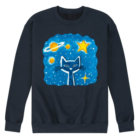 Pete The Cat - Imagination Space Dream - Men's Crew Neck Fleece Pullover