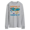 thumbnail image 1 of Pete The Cat - Imagine It Create It Race Car - Men's Long Sleeve T-Shirt, 1 of 6