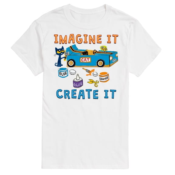 Pete The Cat - Imagine It Create It Race Car - Men's Short Sleeve Graphic T-Shirt