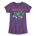 thumbnail image 1 of Pete The Cat - Imagine It Create It Race Car - Toddler And Youth Girls Short Sleeve Graphic T-Shirt, 1 of 6