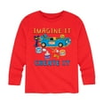 thumbnail image 1 of Pete The Cat - Imagine It Create It Race Car - Toddler And Youth Long Sleeve Graphic T-Shirt, 1 of 6