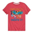 thumbnail image 1 of Pete The Cat - Imagine It Create It Race Car - Toddler And Youth Short Sleeve Graphic T-Shirt, 1 of 6