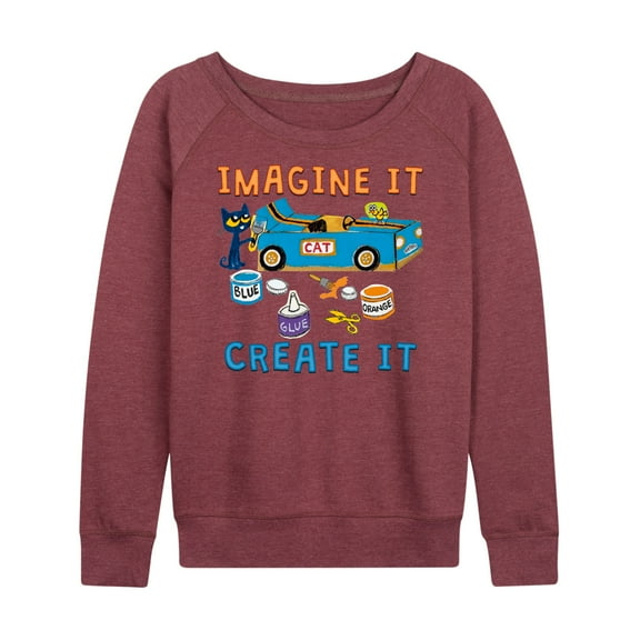 Pete The Cat - Imagine It Create It Race Car - Women's Lightweight French Terry Long Sleeve Shirt