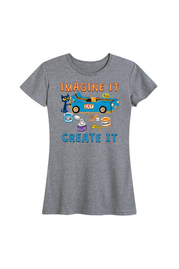 - Imagine It Create It Race Car - Women's Short Sleeve Graphic T-Shirt