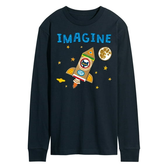 Pete The Cat - Imagine Space Rocket - Men's Long Sleeve T-Shirt