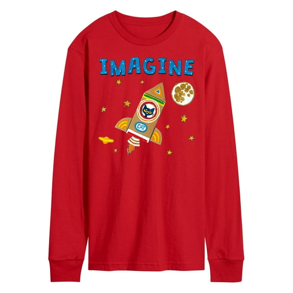 Pete The Cat - Imagine Space Rocket - Men's Long Sleeve T-Shirt