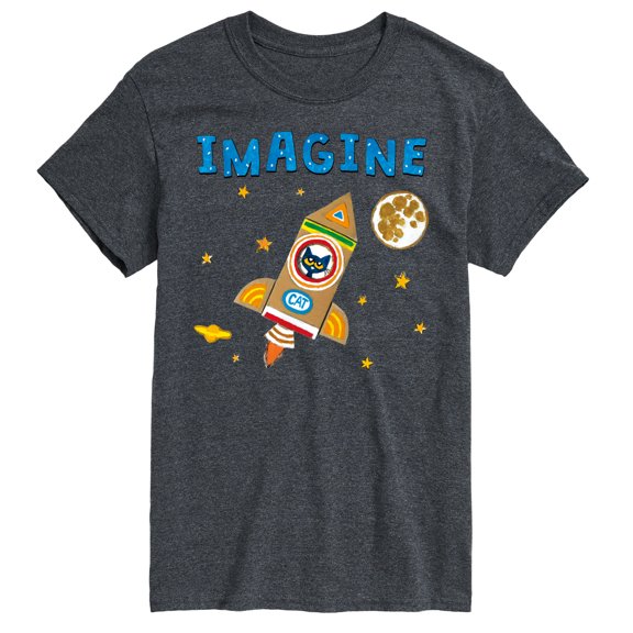 Pete The Cat - Imagine Space Rocket - Men's Short Sleeve Graphic T-Shirt
