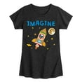 thumbnail image 1 of Pete The Cat - Imagine Space Rocket - Toddler And Youth Girls Short Sleeve Graphic T-Shirt, 1 of 6