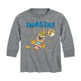 thumbnail image 1 of Pete The Cat - Imagine Space Rocket - Toddler And Youth Long Sleeve Graphic T-Shirt, 1 of 6